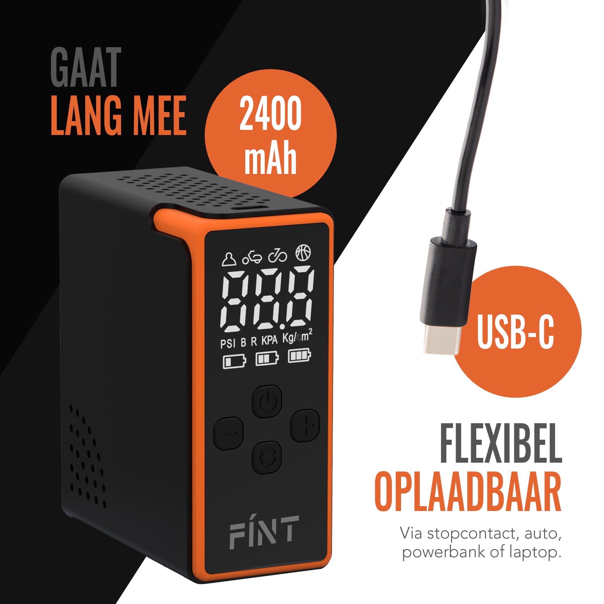 FÍNT V3 Mini - Elektrische fietspomp